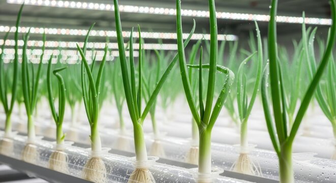 Hydroponic Cultivation of Green Onions Under Artificial Lighting.