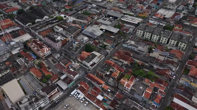 Aerial View of Bel&eacute;m City Skyline and Coastal Area Par&aacute; Brazil