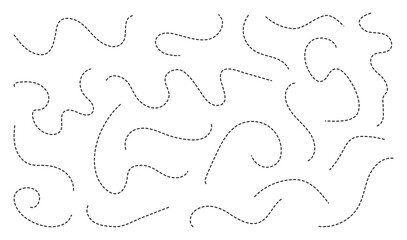 Path travel dotted line trip dashed trace destination track plan and silhouette, travelling symbol .Vector illustration.  © DesignCrafts