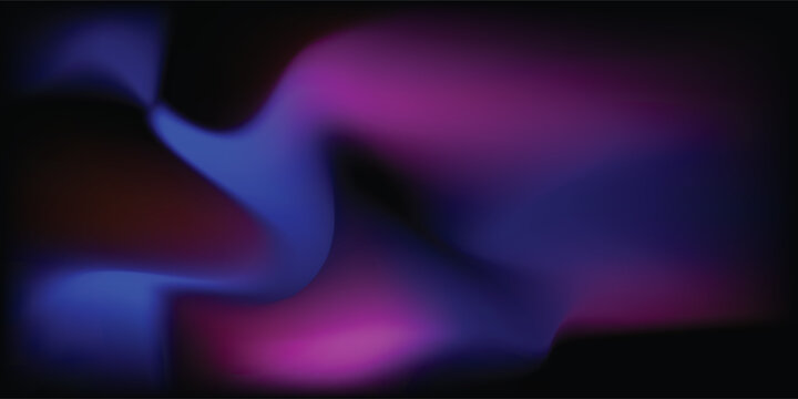 Futuristic abstract wave landing page design. Cool dark, smooth, retro gradient mesh concept website design.