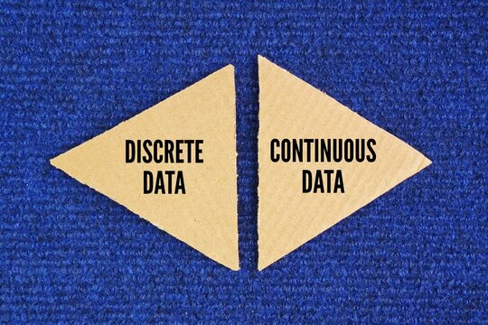words discrete data and continuous data. represents exact figures you can count, such as the number of students in a class. Discrete data can only take on specific, separated values, while continuous