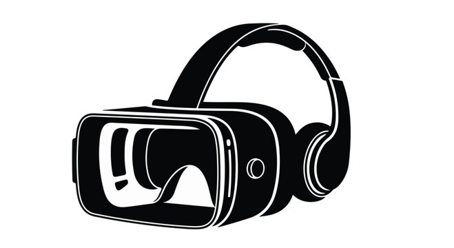 Headset for virtual reality displays modern technology and immersive digital gaming experiences.