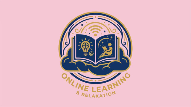 Online Learning Education Logo Design.