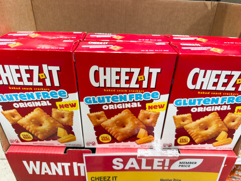 Cheez It Gluten Free Original Crackers Display at Costco