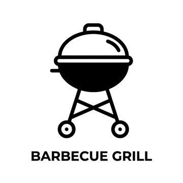 Barbecue Grill Icon Isolated on White Background.
