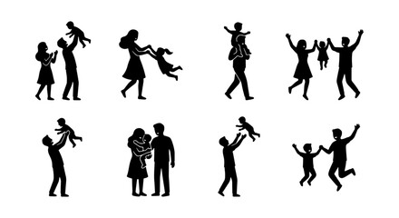 Fototapeta premium Animal Paw Print Silhouettes Set - Wild Beast and Domestic Pet Track Vector Icons