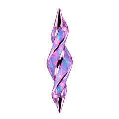 Fototapeta premium Twisted iridescent glass sculpture