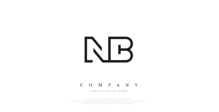 Initial NB Logo Design Elegant	