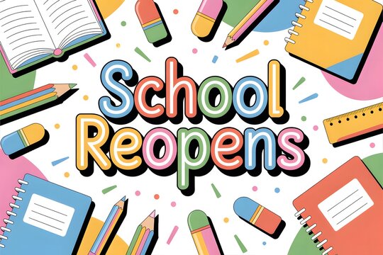 School Reopens, Back to School, Education, Classroom, Stationery