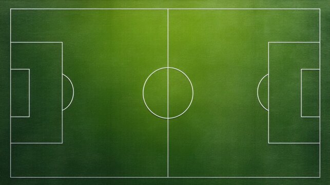 Aerial View of a Soccer Field with Well-Marked Lines and Lush Green Grass Providing a Perfect Setting for Sports and Outdoor Activities