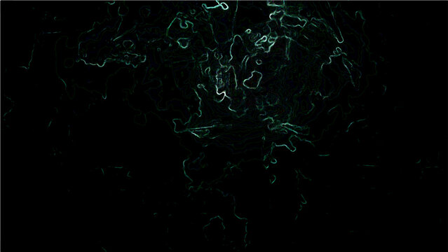 Abstract Vector design with glowing green light and smoky pattern in the darkness evokes the concept of aura or energy, ethereal and mysterious.
