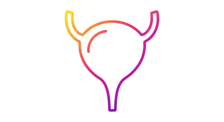 Obraz premium Urinary Bladder Icon with Gradient Colors - Medical and Health Concept