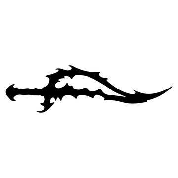 Tribal Sword Silhouette Graphic Design.