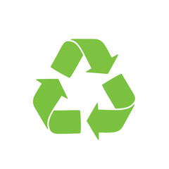 Fototapeta premium Recycling Symbol Icon in Green Color