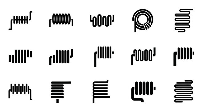 Black audio waveform icons, sound wave symbols, music equalizer graphics, vector sound patterns
