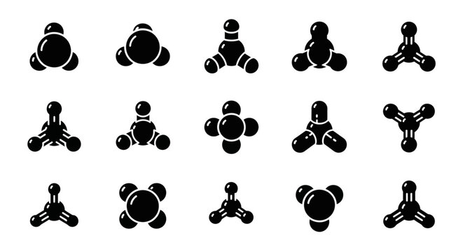 Black fidget spinner icons, fidget toy symbols, stress reliever graphics, 12 pcs vector set
