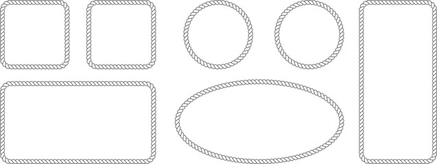 Set of rope frames of different shapes © MDMahmudul