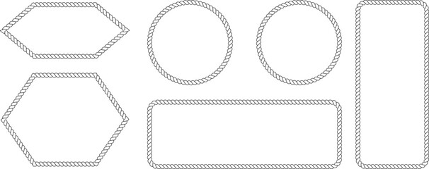 Set of rope frames of different shapes © MDMahmudul