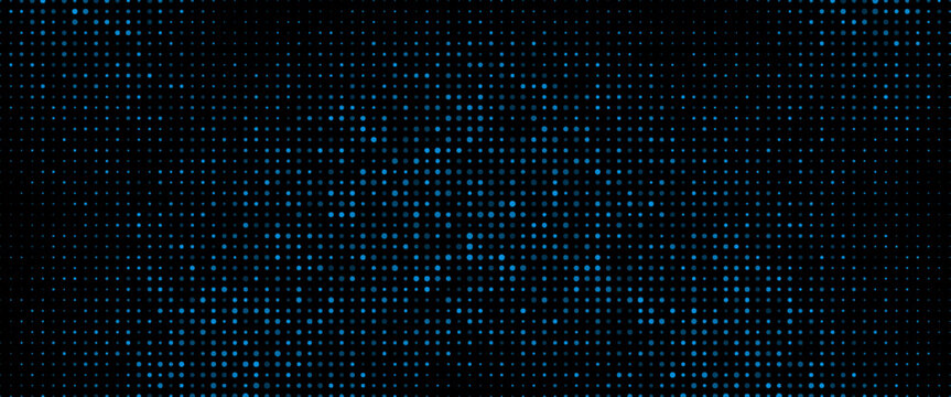 Donkerblauwe vector moderne geometrische cirkel abstracte achtergrond. Gestempelde structuursjabloon. Geometrisch patroon in halftoonstijl met verloop.