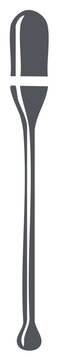 Minimalist gray icon of a cocktail muddler bar tool for mixology and drink preparation