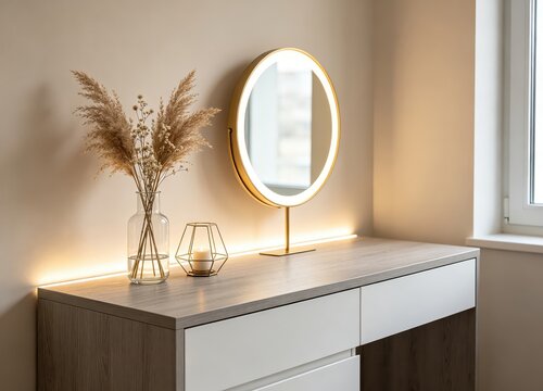 Light luxury bedroom dressing table