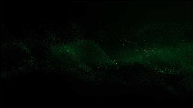 Vector Abstract Mysterious atmospheric celestial spectacle, luminous green streak traverses obsidian canvas. evoking cosmos.