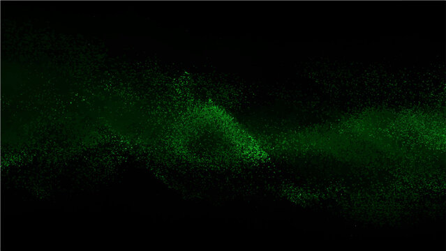 Vector Abstract a wave of light glows dynamically and mysterious in the blackness.