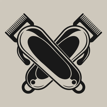 Hair clipper barbershop vintage logo