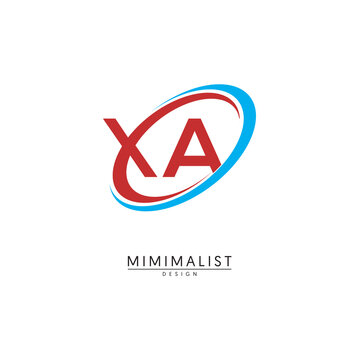 simple XA logo design template elements