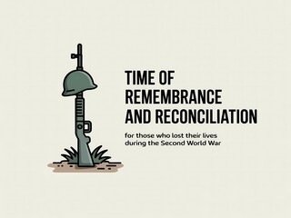 Obraz premium Time of remembrance and reconciliation for those who lost their lives during the second world war