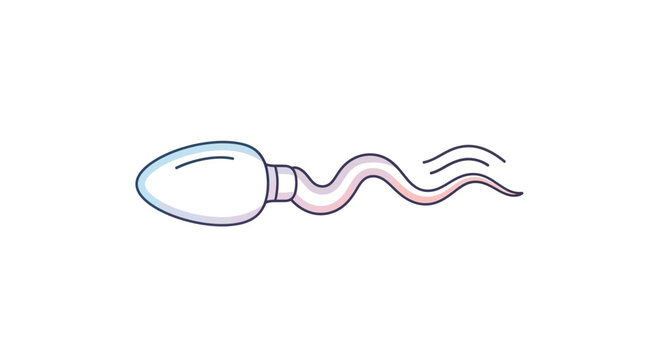 Sperm Cell Illustration: Male Reproductive Cell Swimming