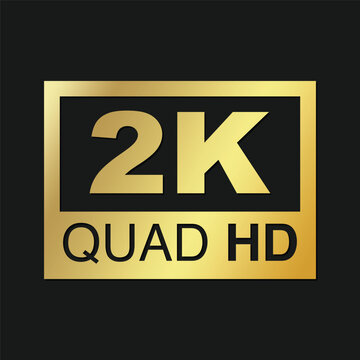 Golden Quad Hd 2K high definition symbol