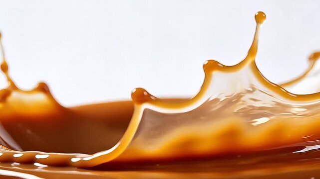 Coffee splash in motion