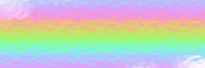 Fototapeta premium Iridescent holographic abstract rainbow seamless pattern. Vibrant background in 80s and 90s style. Tie dye art gradient effect. Unicorn wallpaper. Fairy tale backdrop.