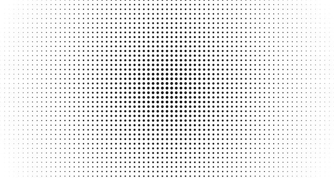 Black dot halftone pattern with fading density