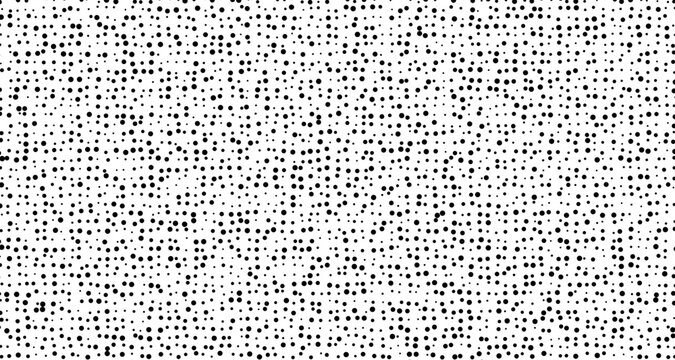 Black dots scattered on a white background pattern