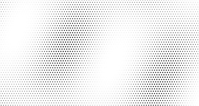 Black square halftone fade pattern on white background