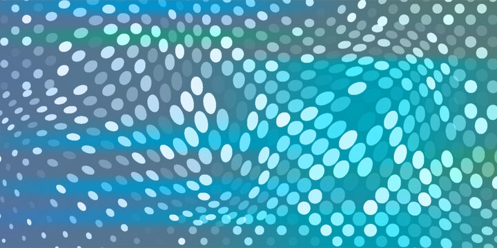 Abstract dot green blue color pattern screen led light gradient texture background. Technology big data digital concept. 3d rendering.