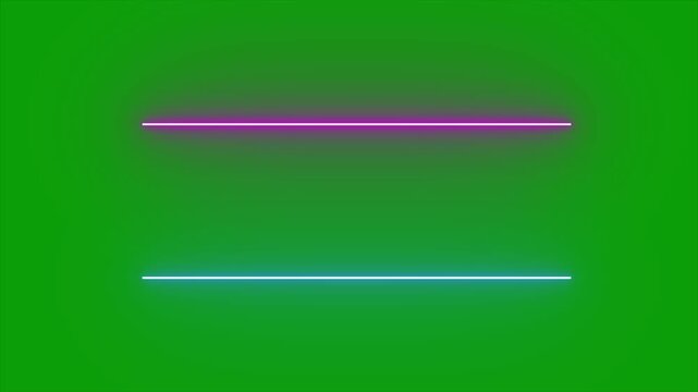 Neon lines copy space background, title placeholder animation, glowing line banner, minimal text space design, futuristic neon lines motion, green screen title area, modern lower third space