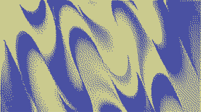 Vector art of vibrant blue and green abstract halftone pattern background design element