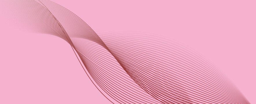Abstract pink background with flowing lines for futuristic concept and Dynamic red waves. 
