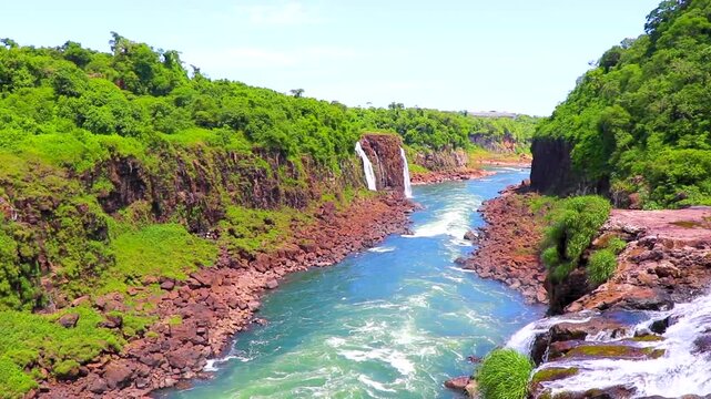 Foz do Iguacu Iguazu Falls waterfall waterfalls fall Argentina Brazil.