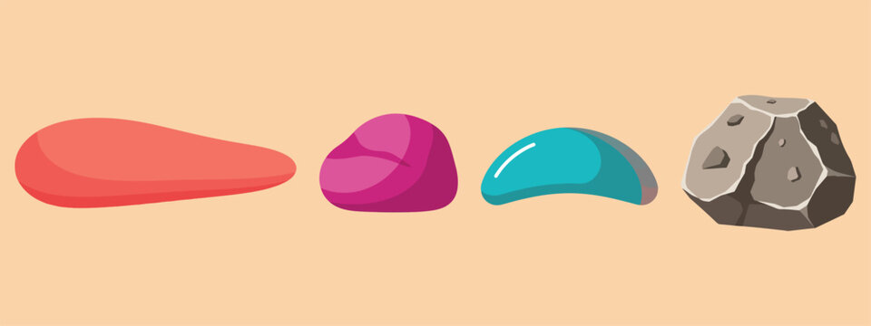 Abstract Geometric Shapes and Rocks