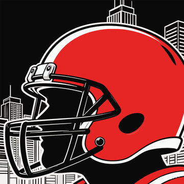 vector illustration of an American football player