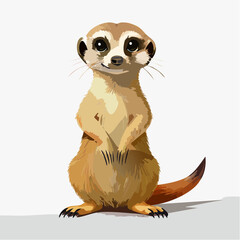 Cute Meerkats Animal Portrait Standing. © berly