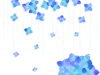 紫陽花の背景イラスト © 灰兎