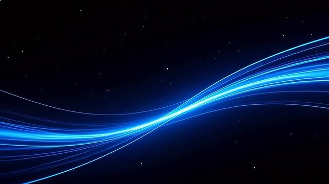 Blue light streaks in dark space