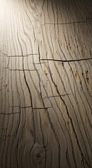 Obraz premium A close-up view of weathered wooden planks with cracked surfaces
