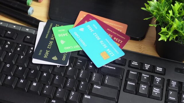 Hand Holding Credit Card Close Up Online Payment 