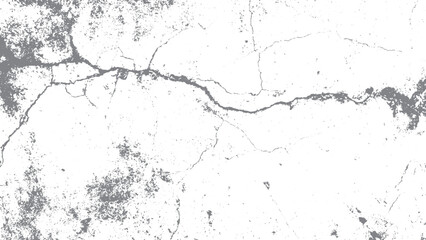 Fototapeta premium Black and white cracked concrete wall texture with grunge effect Vintage fractured wall texture with scribble crack pattern